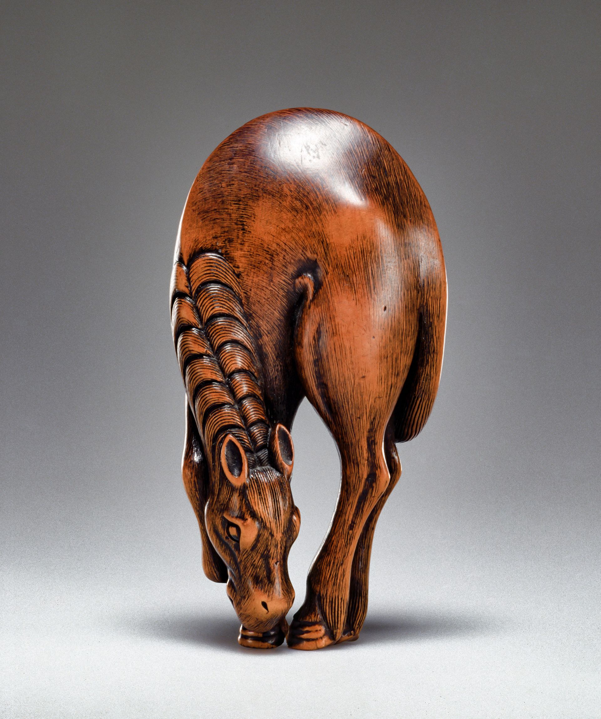 根付(netsuke) 犬の値付 友重作 木製 江戸時代 根付(netsuke) 犬の値付